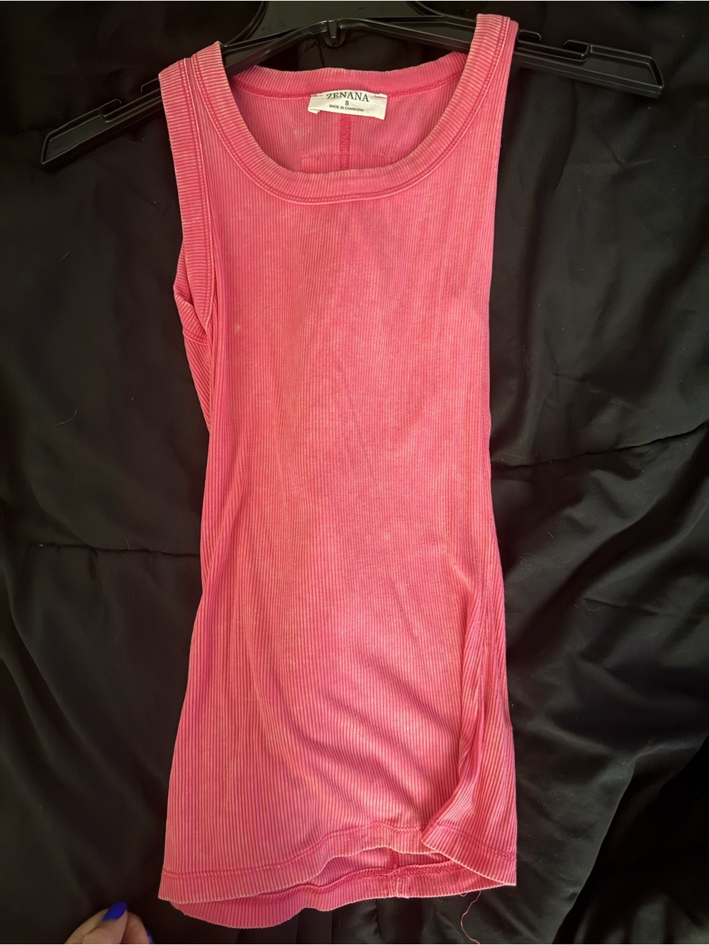 Zemana Women's Sleeveless Ribbed Tank Top - Pink
